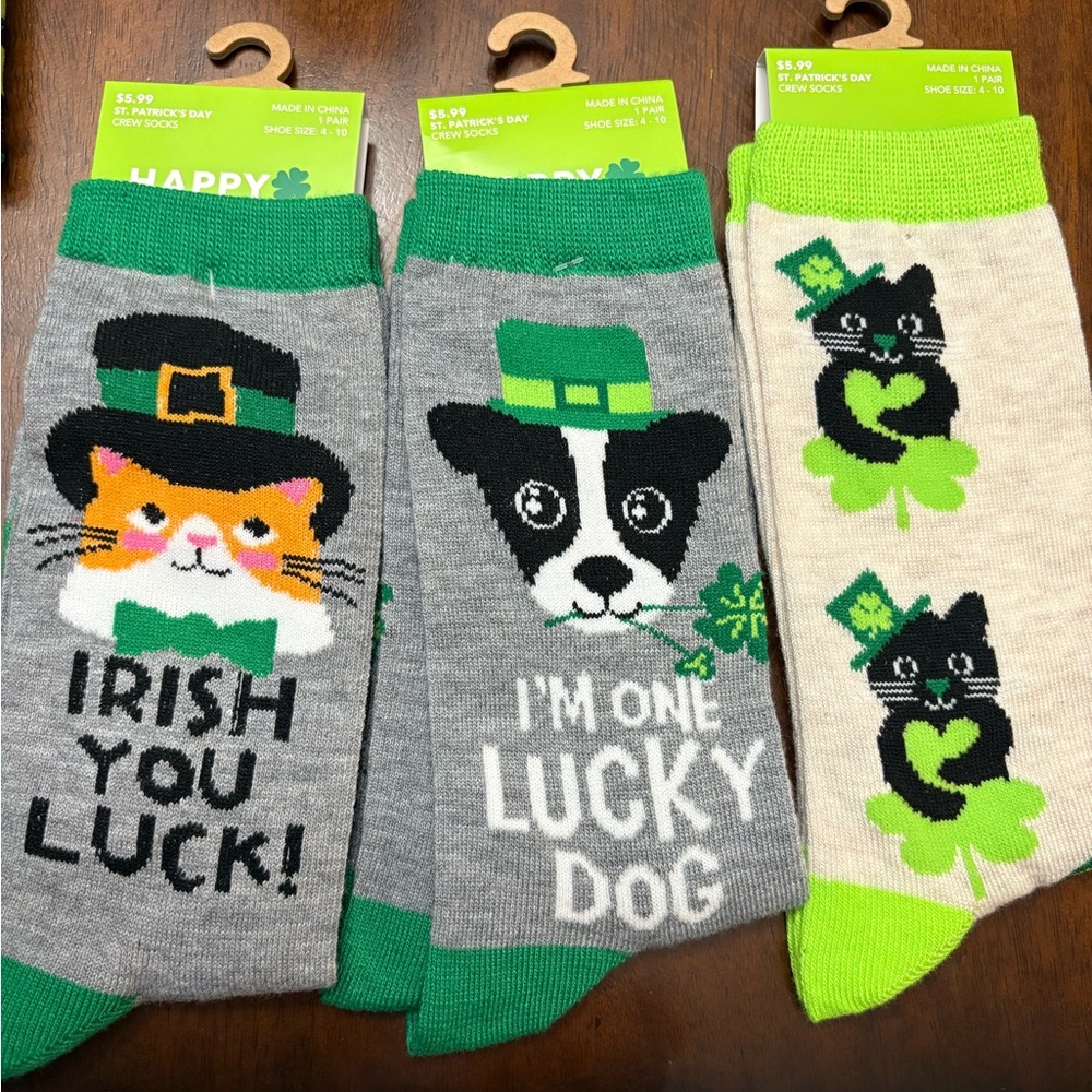 St. Patrick's Day Themed Socks Set